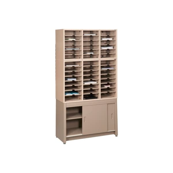 Datum Filing Systems Legal Literature Cabinet Rack, Desert Dusk Laminate Top Medium Gray Finish LC7253-L95-T23 - main